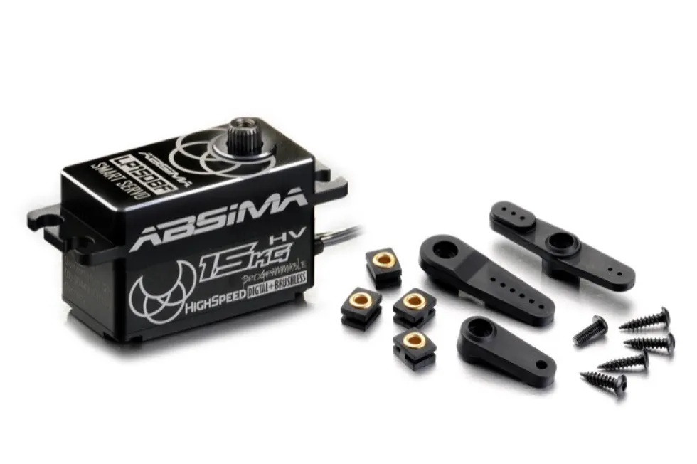 Absima Digital Brushless Servo LP15DBF HV 15kg Low-Profile Alu-Gehäuse Race-Spec.