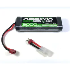 Absima Greenhorn NiMH Stick Pack 7.2V 3000 (T-Plug + Tamiya Adapter)