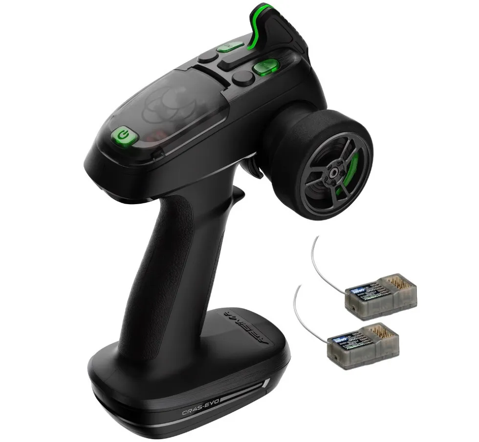 Absima 4-Kanal Fernsteuerung CR4S-EVO 2.4GHz mit 2x 6-Kanal Empfänger