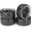 Absima Komplettrad Drift LP 9-Speichen / Profil A schwarz/chrom 1:10 (4)
