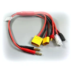Absima Multi 5 Ladeadapter-Kabel Banane 4mm auf XT90/XT60/T-Plug/JR/Tamiya