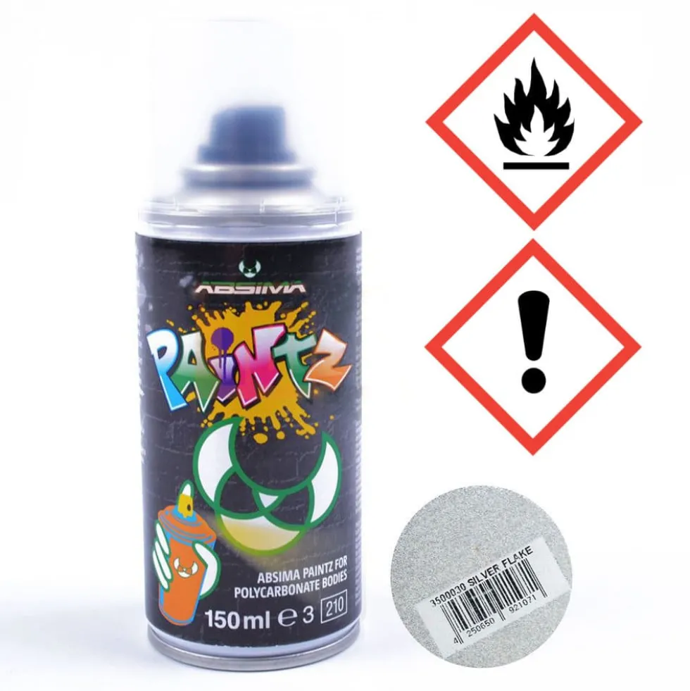 Absima Polycarbonat Spray PAINTZ SILBER FLAKE 150 ml
