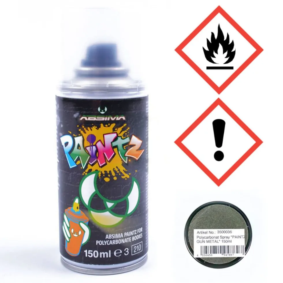 Absima Polycarbonat Spray PAINTZ GUN METAL 150ml