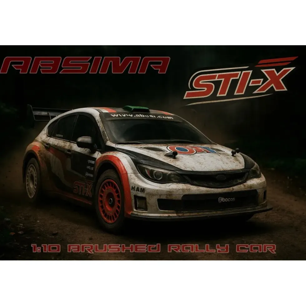 Absima STi-X Rally-Car Brushed 4WD RTR 1:10 (mit NiMH-Akku 2000mAh)