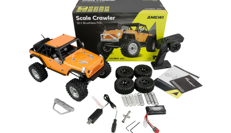 Amewi Hyper Go SC+ Scale Crawler Brushless FOC 1:12 RTR gelb