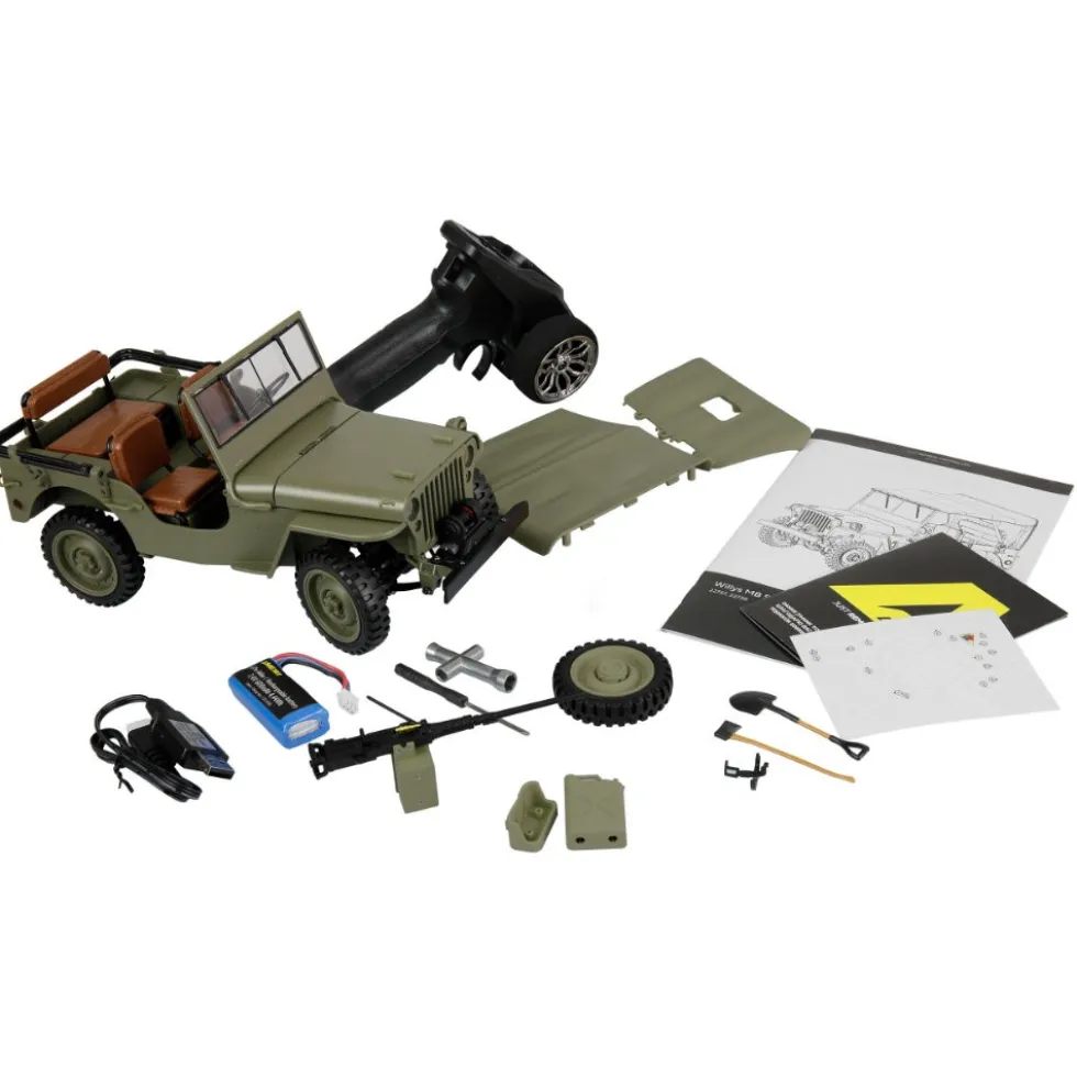 Amewi Jeep Willys MB Scale Crawler 4WD 1:14 RTR grün