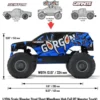 Arrma Gorgon 4X2 Mega 550 Brushed Monster Truck RTR 1:10 Blue