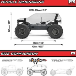 Arrma Gorgon 4X2 Mega 550 Brushed Monster Truck Bausatz 1:10 (mit Akku&/ Lader)