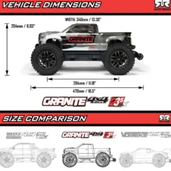 Arrma Granite 223S DSC 4X4 1:10 Brushless Monster Truck RTR Blau
