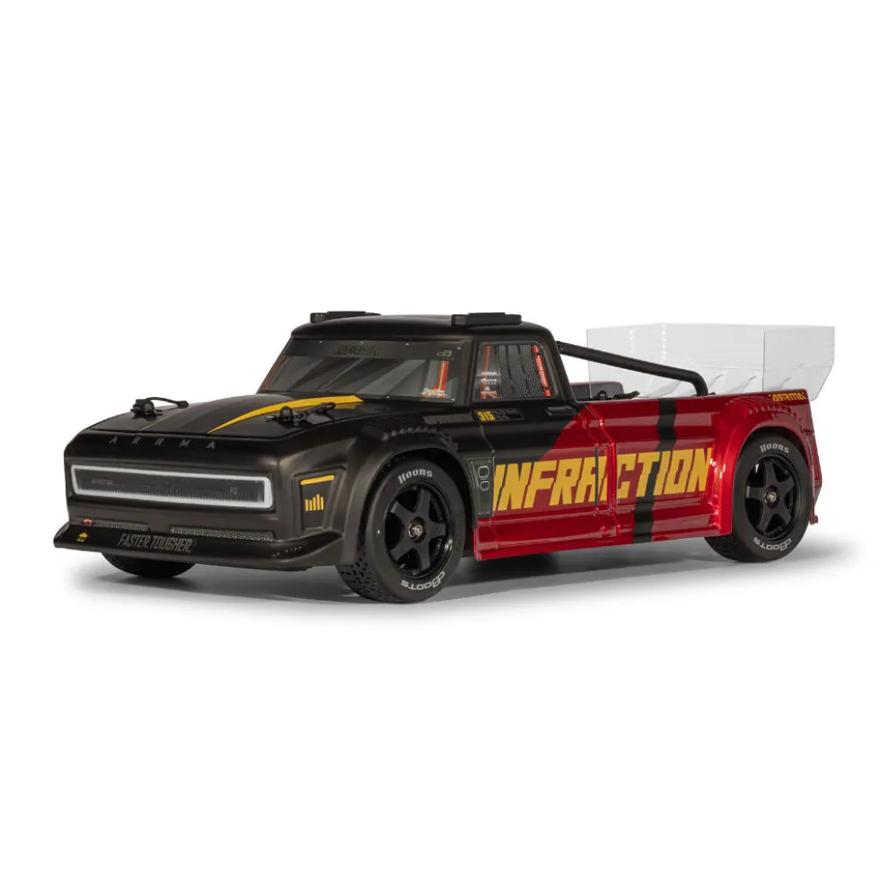 Arrma Infraction 223S DSC 4X4 RTR Brushless All-Road Street Bash Truck 1:8 Schwarz/Rot