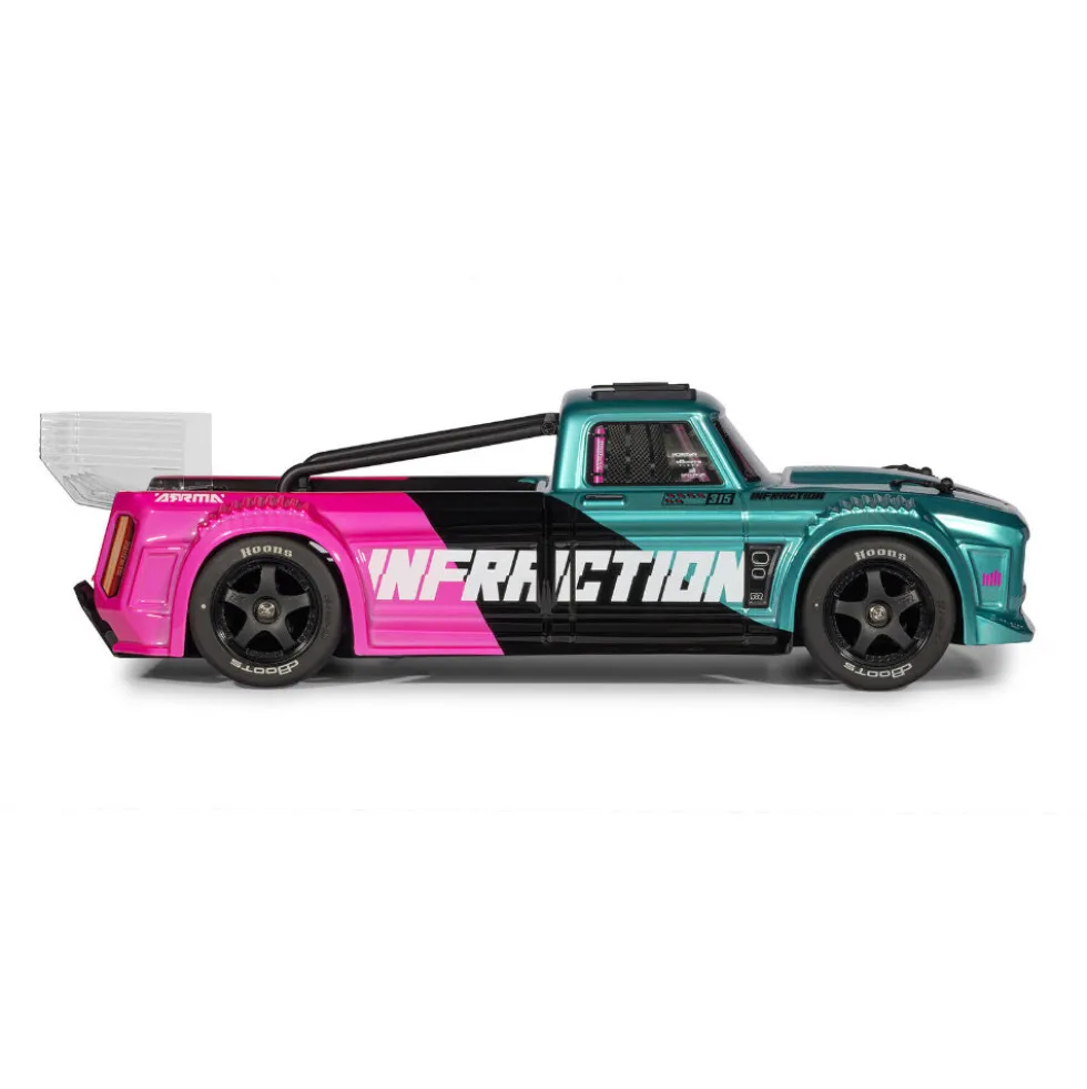 Arrma Infraction 223S DSC 4X4 RTR Brushless All-Road Street Bash Truck 1:8 Teal/Pink
