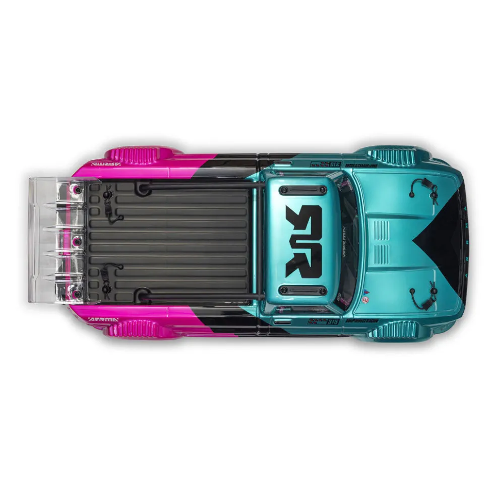 Arrma Infraction 223S DSC 4X4 RTR Brushless All-Road Street Bash Truck 1:8 Teal/Pink