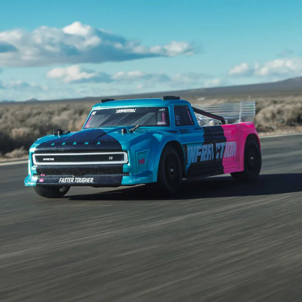 Arrma Infraction 223S DSC 4X4 RTR Brushless All-Road Street Bash Truck 1:8 Teal/Pink