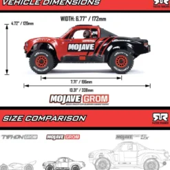 Arrma Mojave Grom Mega 380 Brushed 4x4 1:16 Desert Truck RTR Blue/White