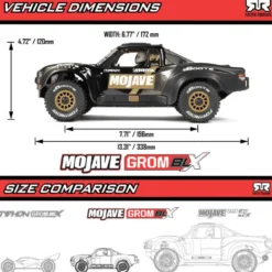 Arrma Mojave Grom 223S DSC 4X4 RTR 1:16 Brushless Desert Truck Schwarz