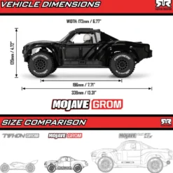 Arrma Mojave GROM 4x4 Brushed Desert Truck Bausatz Clear/Black (mit Akku+Lader)