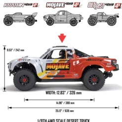 Arrma Mojave 4S 4WD BLX 1:8 Desert Truck RTR Blau