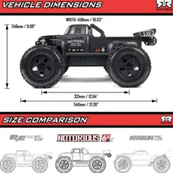 Arrma Notorious 4WD Stunt Truck 6S 1:8 RTR Blau