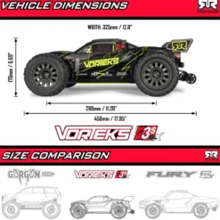 Arrma Vorteks 2WD 223S BLX 1:10 RTR gelb