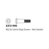 Axial AX31490 Hex Button Shoulder Screw M2.5x6x12mm (6)