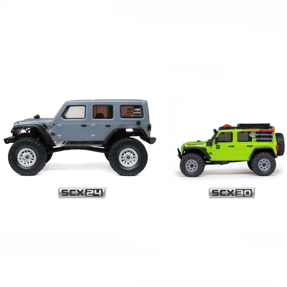 Axial SCX30 Jeep Wrangler JLU 4X4 RTR Brushed Rock Crawler 1:30 RTR Weiss