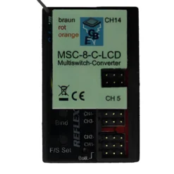Beier-Electronic Multiswitch-Converter mit LCD für CARSON Reflex Stick Multi Pro MSC-8-C-LCD