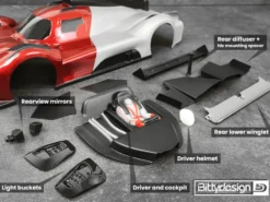 Bittydesign Cockpiteinsatz für die 499T LMH Karosserie