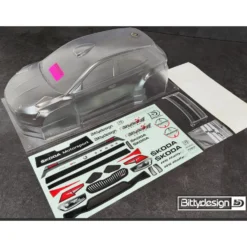 Bittydesign Karosserie-Satz SKODA Fabia RS Rally2 190mm (unlackiert/LW 0,8mm) 1:10