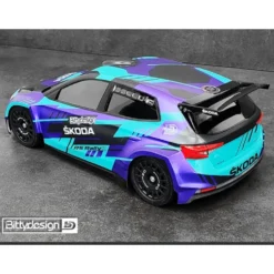Bittydesign Karosserie-Satz SKODA Fabia RS Rally2 190mm (unlackiert/LW 0,8mm) 1:10