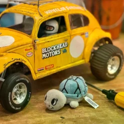 Blockhead Motors Turtle stuffed Keychain
