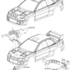 Carisma Light Buckets (blau lackiert) für M48S Subaru WRC 1997