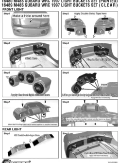 Carisma Light Buckets (blau lackiert) für M48S Subaru WRC 1997