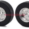 Carson 500907053 Aufliegerfelge breit verchromt für Tamiya Auflieger (2)