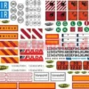 Carson 500907086 Dekorbogen LKW Warntafeln für Tamiya-Truck