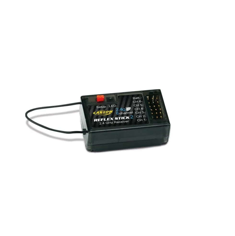Carson 500501537 Empfänger für Reflex Stick II 2,4 GHz 6 Kanal