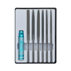 Donau Elektronik M60 Profiline Nadelfeilen Set 7-tlg. mit Metallgriff