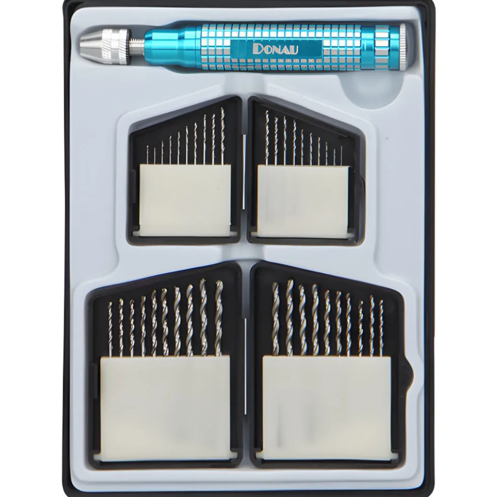 Donau HSS250 HSS Bohrer-Set mit Handhalter (40-tlg.) 0,3-2,5 mm