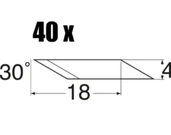 Donau MS46 Ersatzklingen 30° abgewinkelt (40)