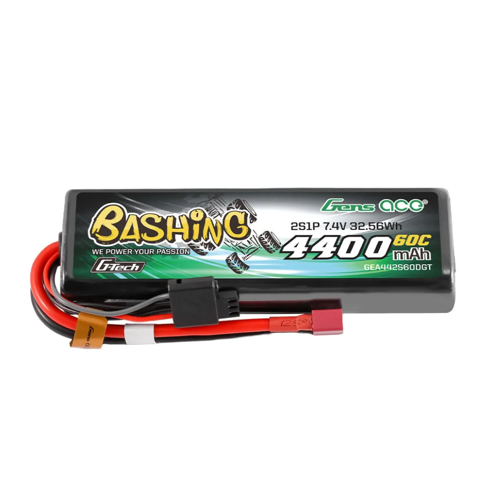 GensAce Bashing LiPo 2S 7.4V-4400-60C (T-Stecker) G-Tech