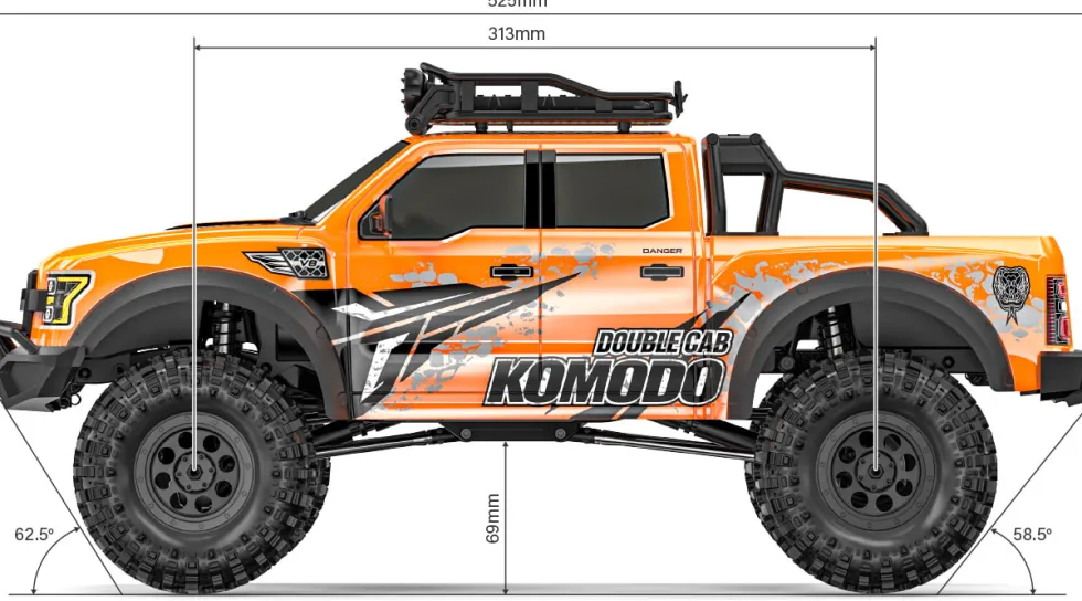 Gmade Komodo Double Cab TS 1:10 GS02F Bausatz