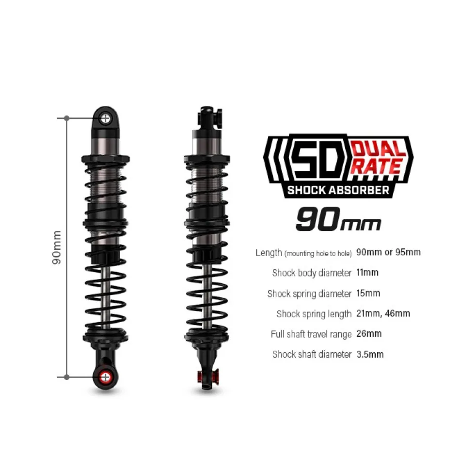 Gmade Stoßdämpfer SD Dual Rate 90mm (2)