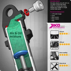 Gmade XD Aeration Dämpfer-Satz (2 Stk.) 85mm High-Lift