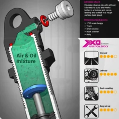 Gmade XD Aeration Dämpfer-Satz (2 Stk.) 75mm