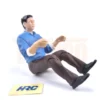 HRC Fahrerfigur 64×80mm blaue Weste 1:10
