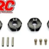 HRC Racing Alu Radmitnehmer 12mm (5mm Dick) Schwarz (4)