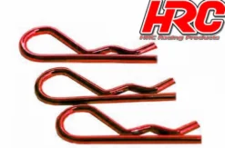 HRC Racing Karosserieklammern kurz kleiner Kopf Rot (10) 1:8