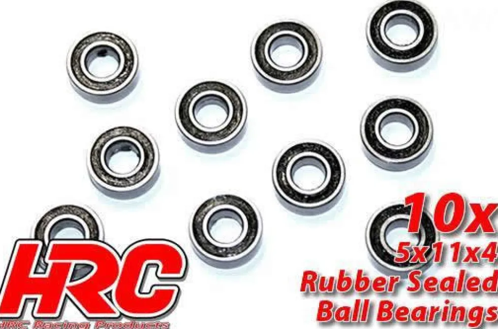 HRC Racing Kugellager 5x11x4mm Gummidichtung (10)