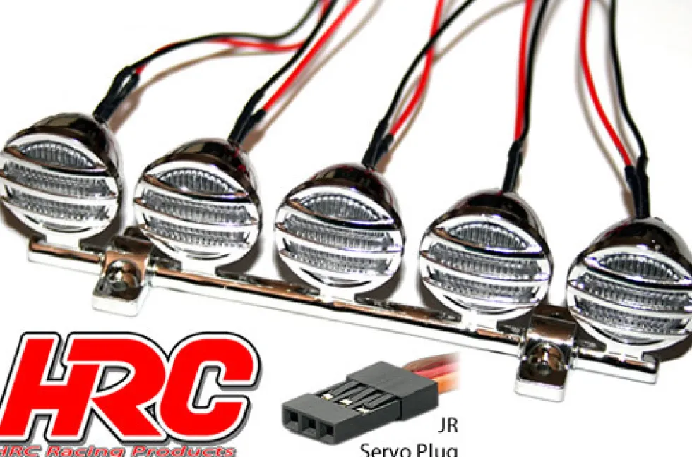 HRC Racing LED Lichtset 1/10 Dachlampen-Bügel (5 LEDs)