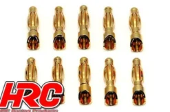 HRC Racing 4mm Goldkontakt Stecker (10)