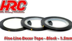 HRC Racing Zierband / Zierstreifen / Bodylines 1.5mm schwarz (15m)